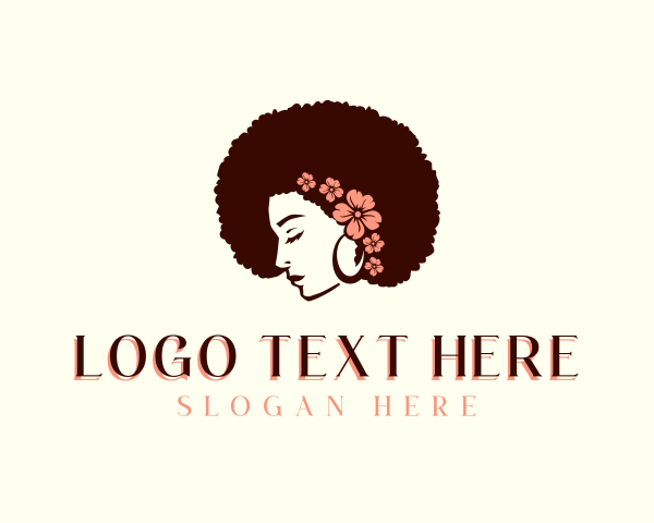 Afro Flower Woman