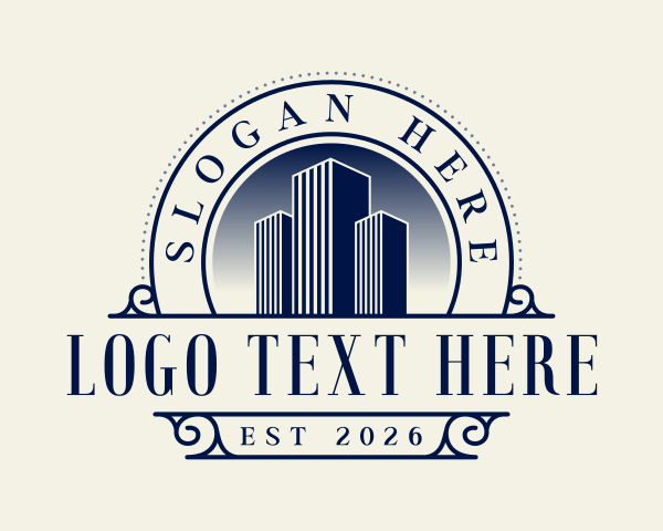 Hotel Building Property Logo