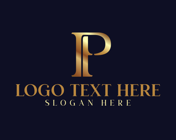 Luxury Gold Letter P